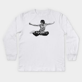 Trajang Mereng Lee - Simple Engraved Kids Long Sleeve T-Shirt